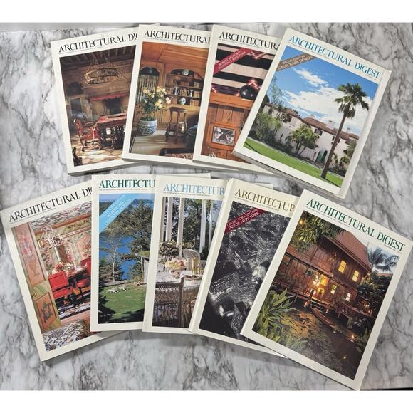 VTG 1989 Architectural Digest Magazines Interior Design Ads LOT 9 Sp Edition - Picture 1 of 16